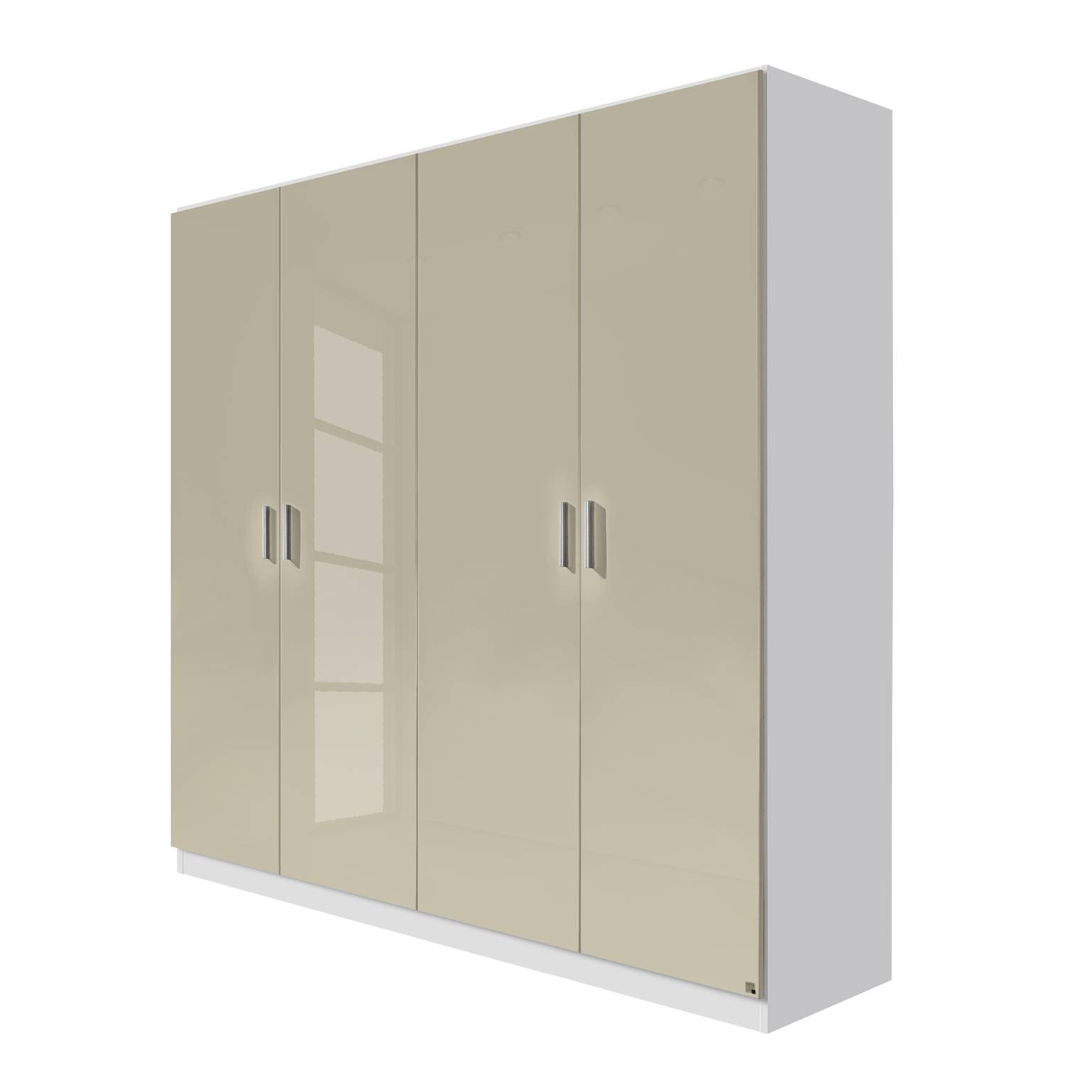 goedkoop Draaideurkast Celle Alpinewit hoogglans zandgrijs 181cm 4 deurs Rauch Packs
