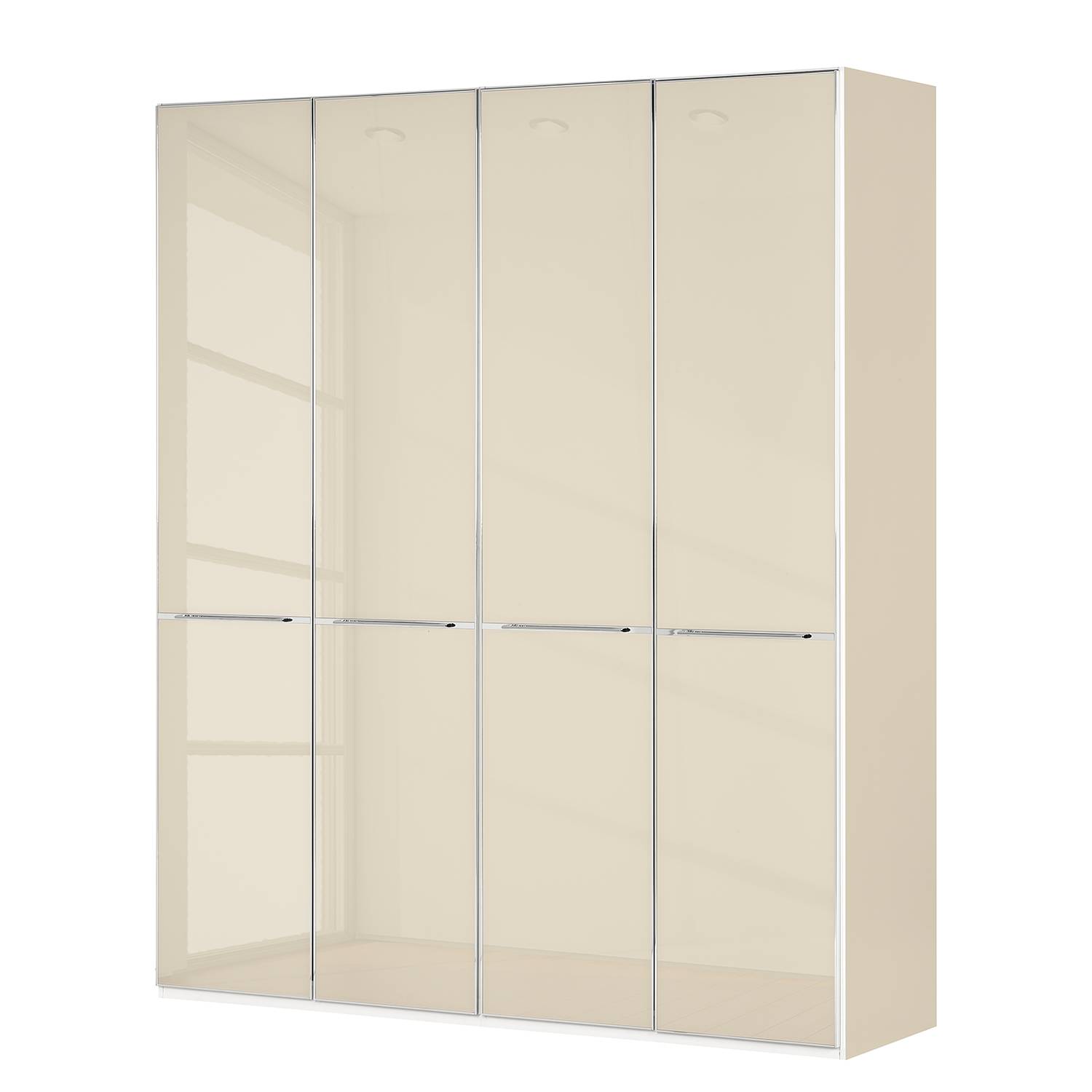 goedkoop Draaideurkast Chicago I Magnoliakleurig glas 200cm 4 deurs 216cm Wiemann