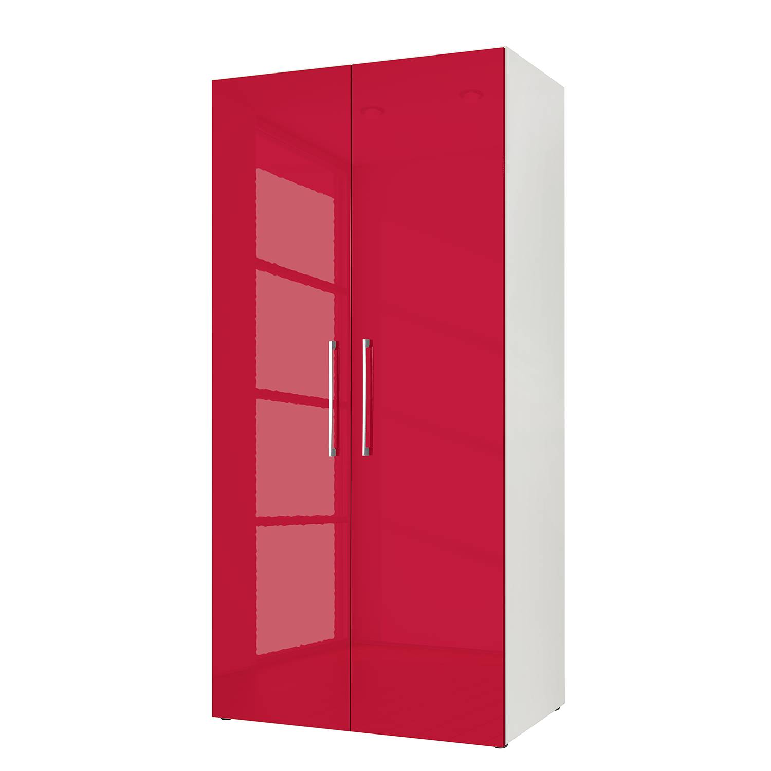 goedkoop Draaideurkast KSW I Hoogglans robijnrood 100cm 2 deurs WelleMobel