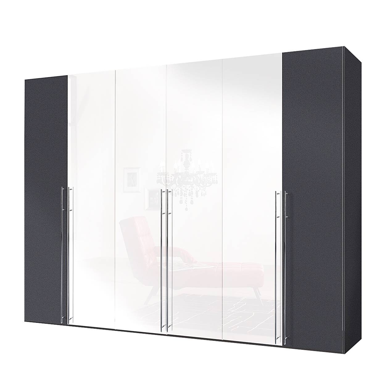 goedkoop Draaideurkast Brooklyn IX 300cm 6 deurs 236cm Express Mobel