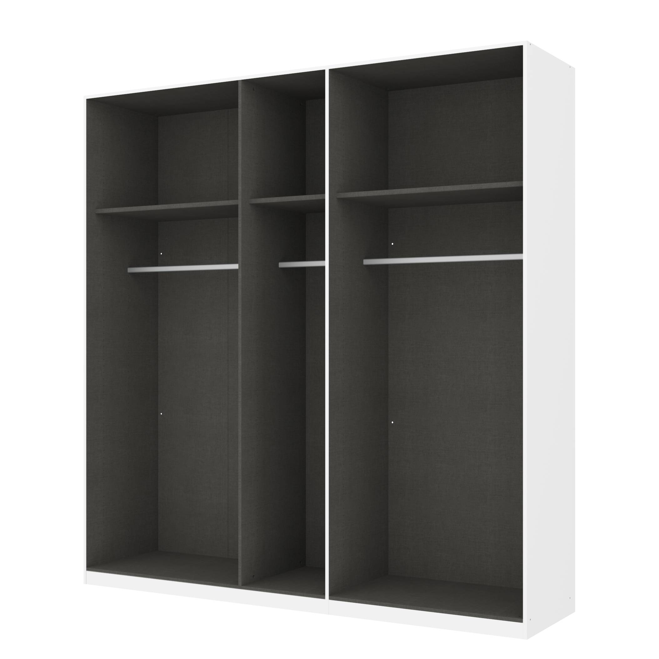 goedkoop Draaideurkast Skøp alpinewit open 225cm 5 deurs 236cm Basic Skop