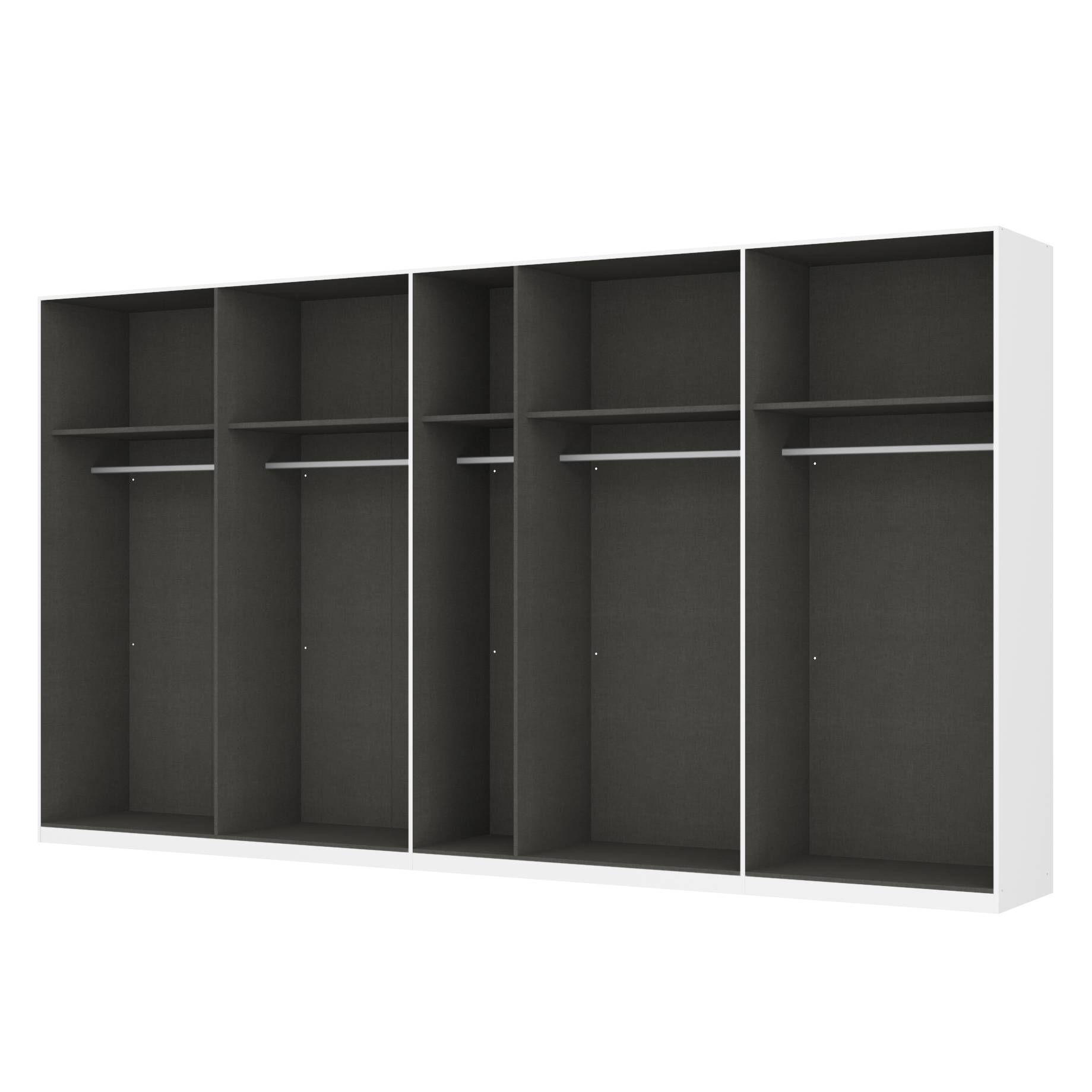 goedkoop Draaideurkast Skøp alpinewit open 405cm 9 deurs 222cm Comfort Skop