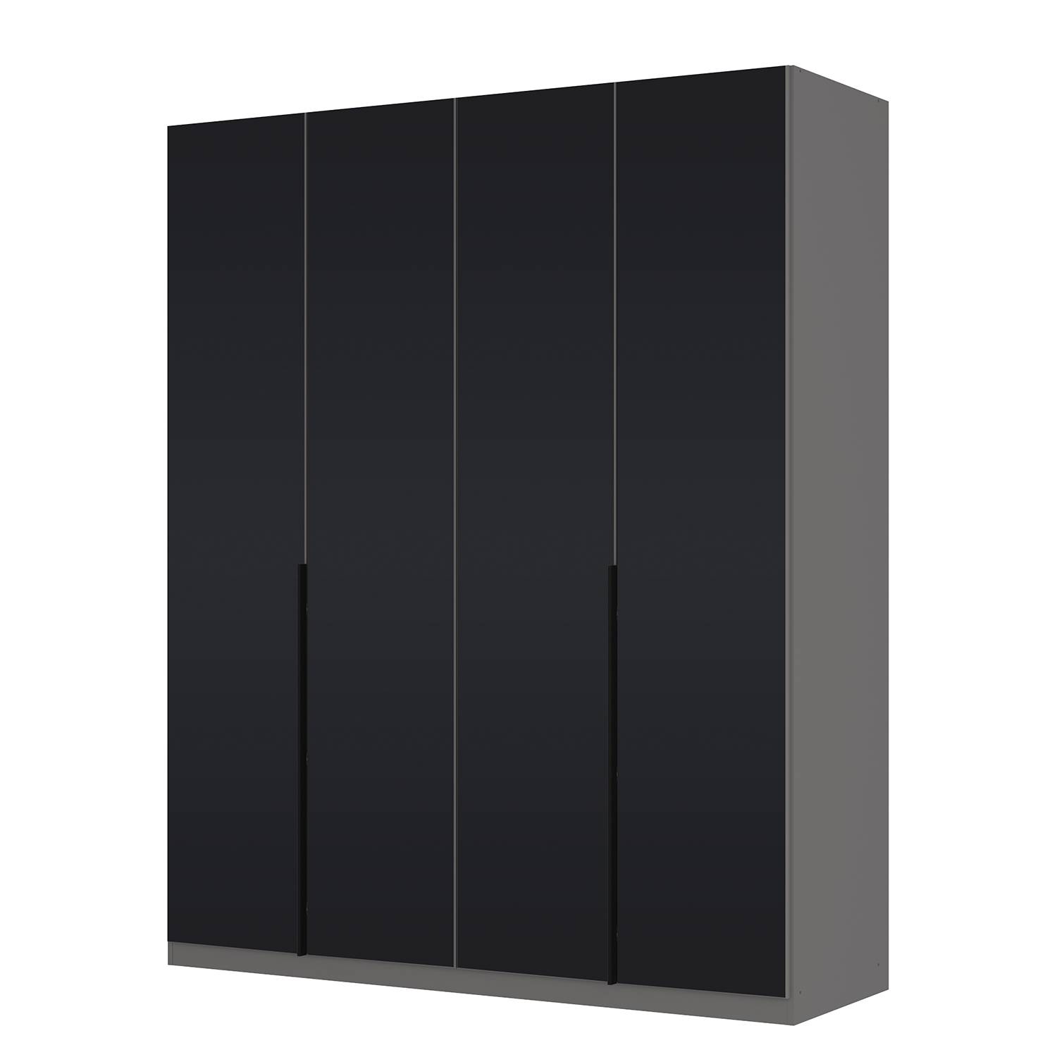 goedkoop Draaideurkast Skøp I grafietkleurig zwart mat glas 181cm 4 deurs 222cm Basic Skop