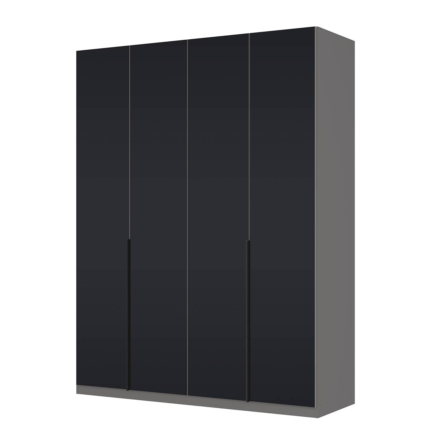 goedkoop Draaideurkast Skøp I grafietkleurig zwart mat glas 181cm 4 deurs 236cm Premium Skop
