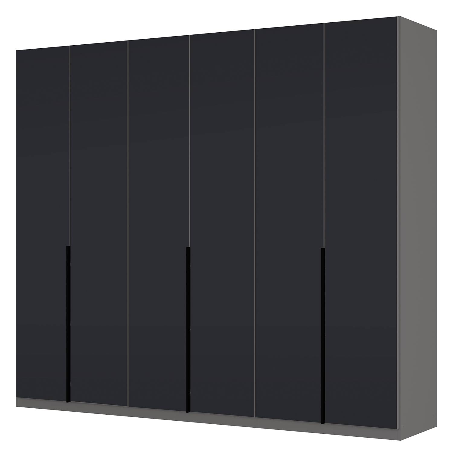 goedkoop Draaideurkast Skøp I grafietkleurig zwart mat glas 270cm 6 deurs 236cm Comfort Skop