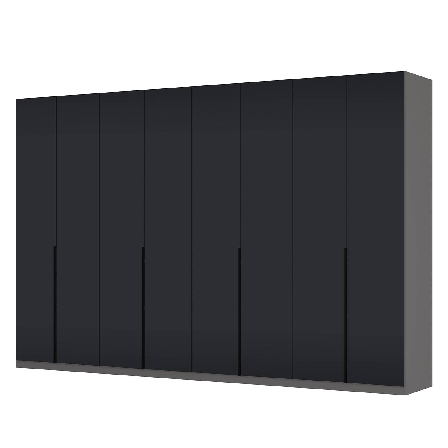goedkoop Draaideurkast Skøp I grafietkleurig zwart mat glas 360cm 8 deurs 236cm Comfort Skop
