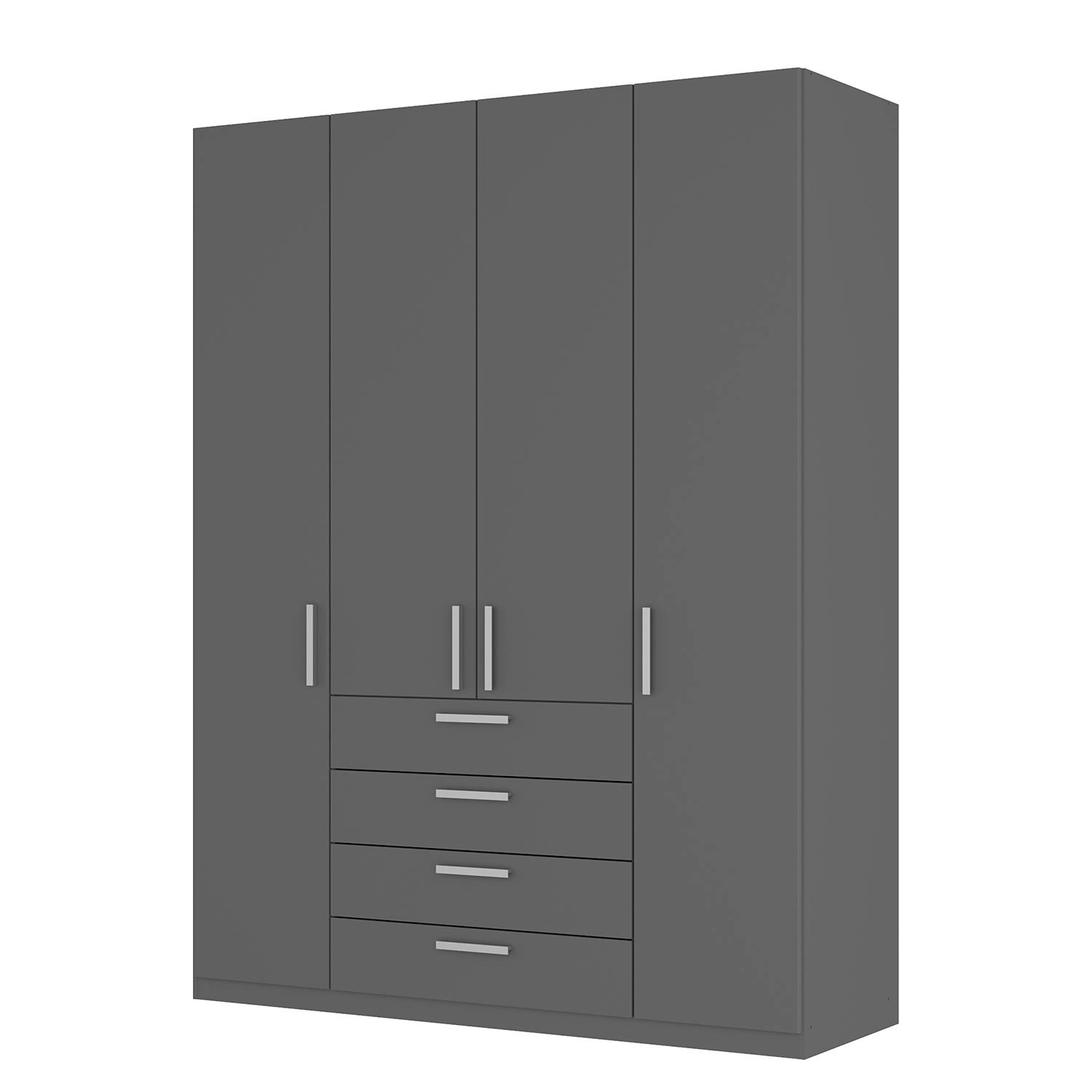 goedkoop Draaideurkast Skøp II grafietkleurig 181cm 4 deurs 236cm Comfort Skop