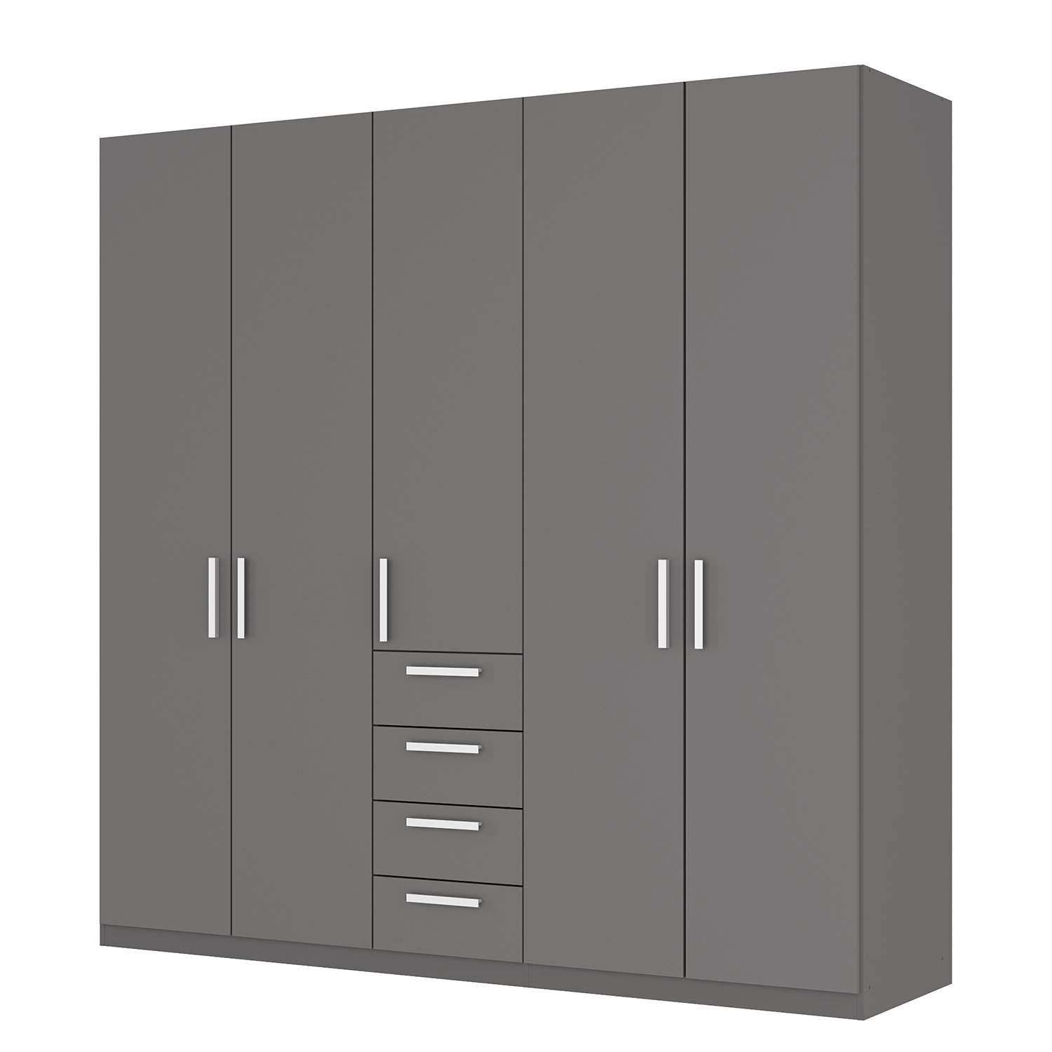 goedkoop Draaideurkast Skøp II grafietkleurig 225cm 5 deurs 222cm Comfort Skop