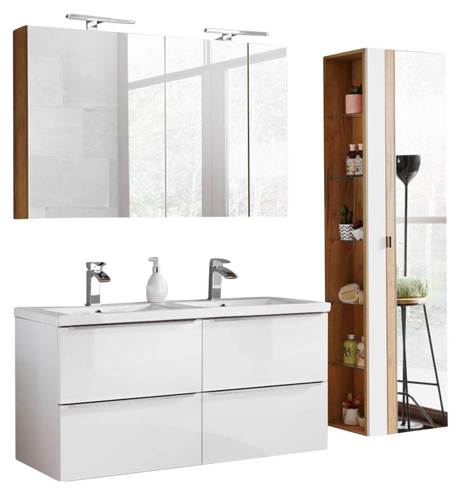 Badmöbel Set mit DoppelKeramikbecken kaufen home24
