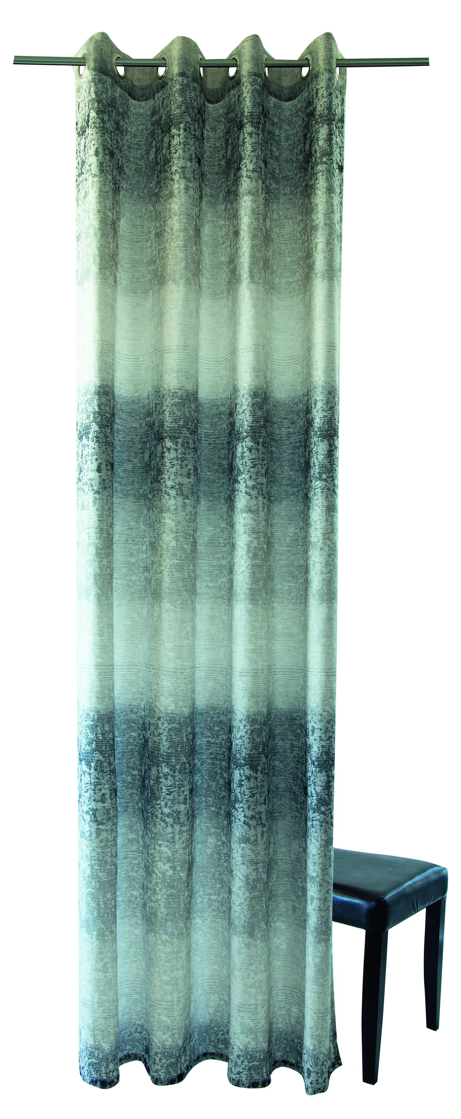 Vorhang grau-wei脽 Streifen