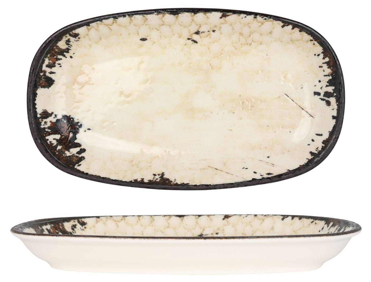 Rinart Servierschalen Set 2er - Porzellan Obvara 25x13cm Mikrowellen- & Spülmaschinenfest