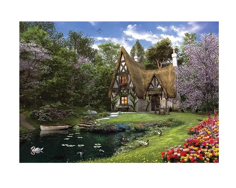 Puzzle Teile 3000 Spring Lake Cottage