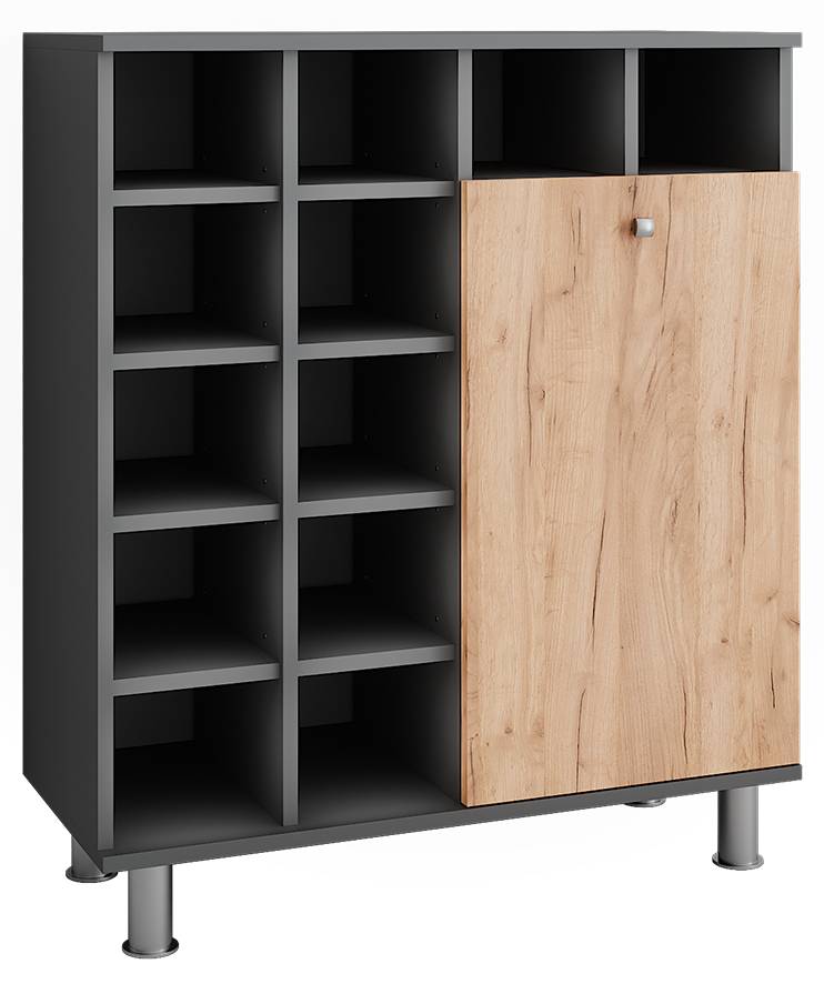 Armoire à Linge Vicco Fynn – Style Ancien 78x34x92cm – Meuble SdB Panier à Linge