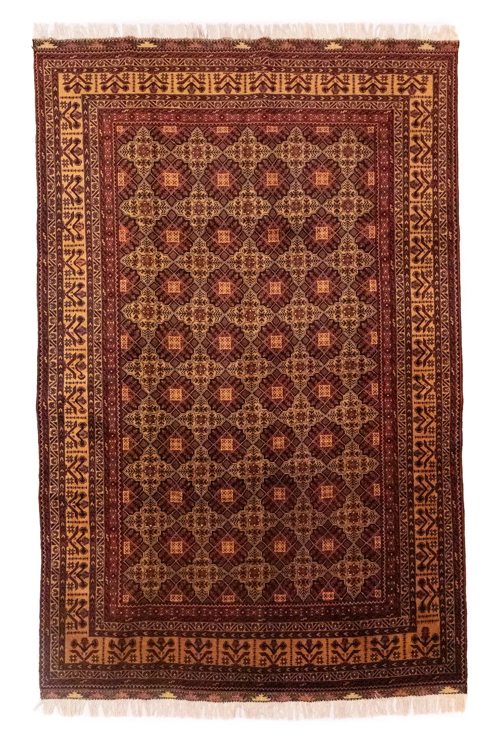 Afghan x - 288 cm - Teppich 198 rot