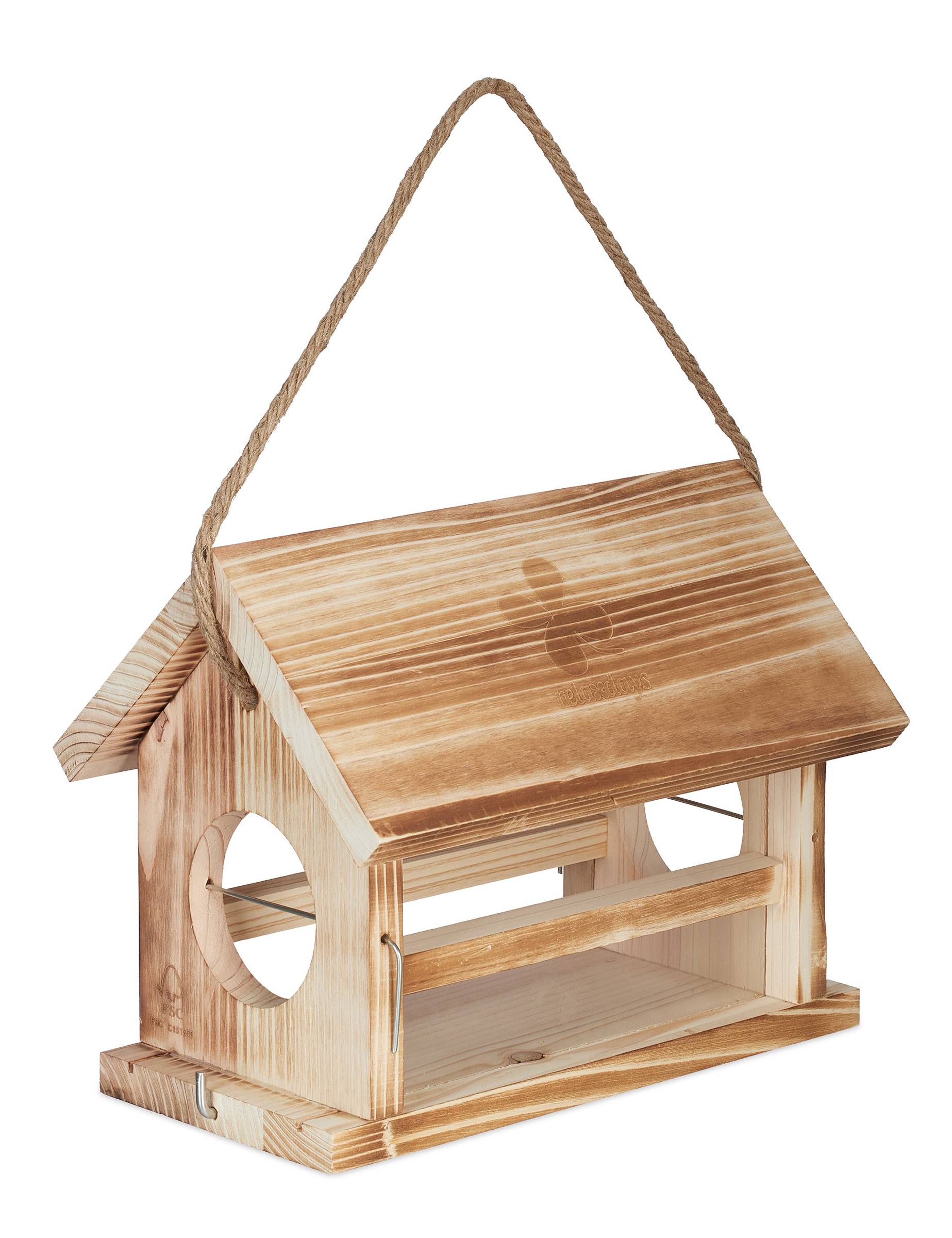 Mangeoire Pour Oiseaux Extérieure En Fonte - Forme Pratique à Planter - Dimensions 115x15x16 Cm - 5