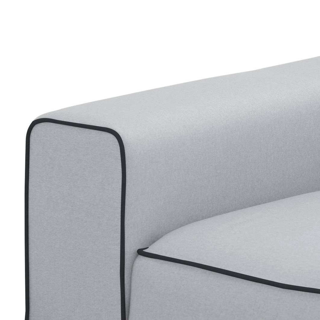 Ecksofa AMPIO DUO I Webstoff - Schwarz / Hellgrau