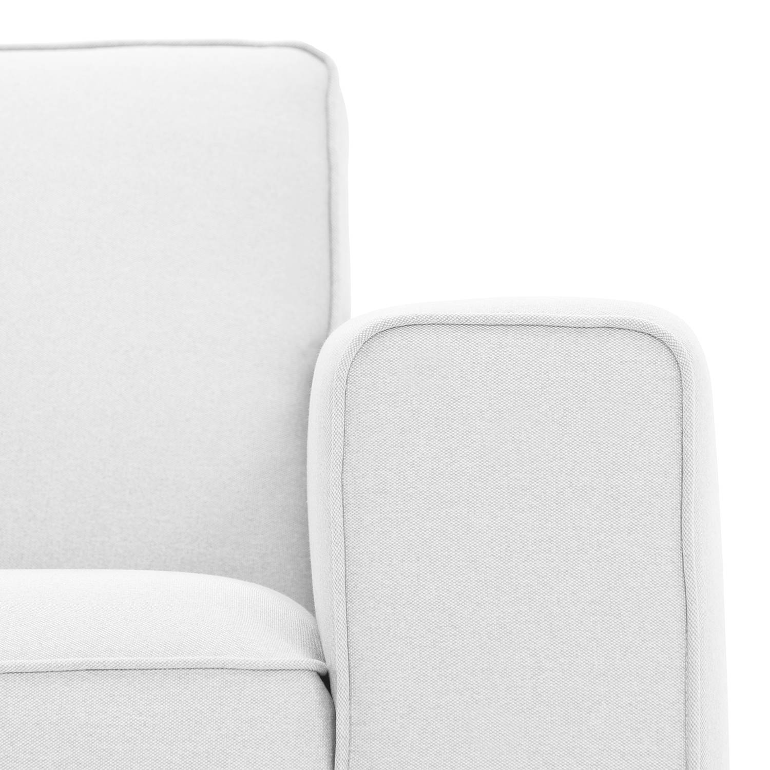 Ecksofa AMPIO I Webstoff - Weiß