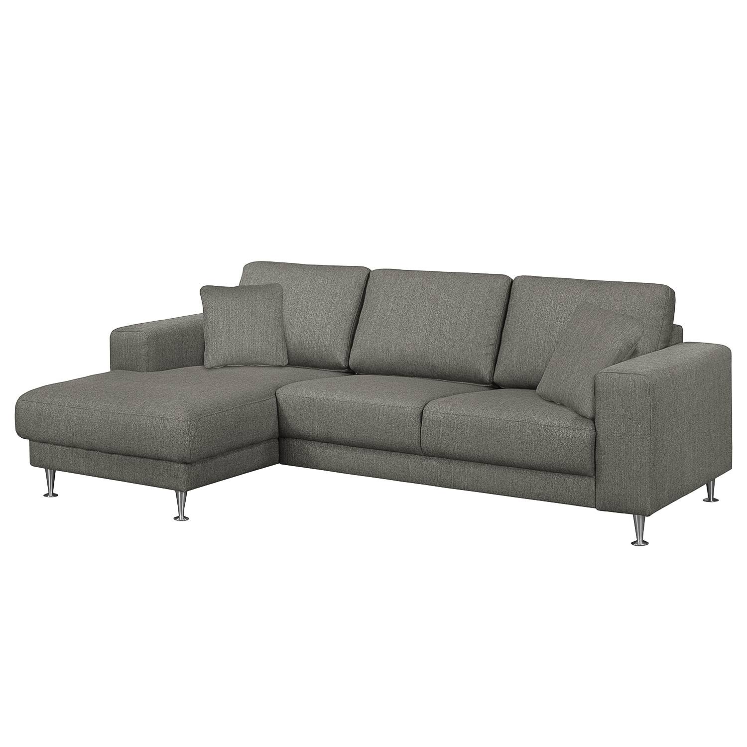 home24 Fredriks Ecksofa Arietta II 2-Sitzer Fango Strukturstoff 235x85x150 cm