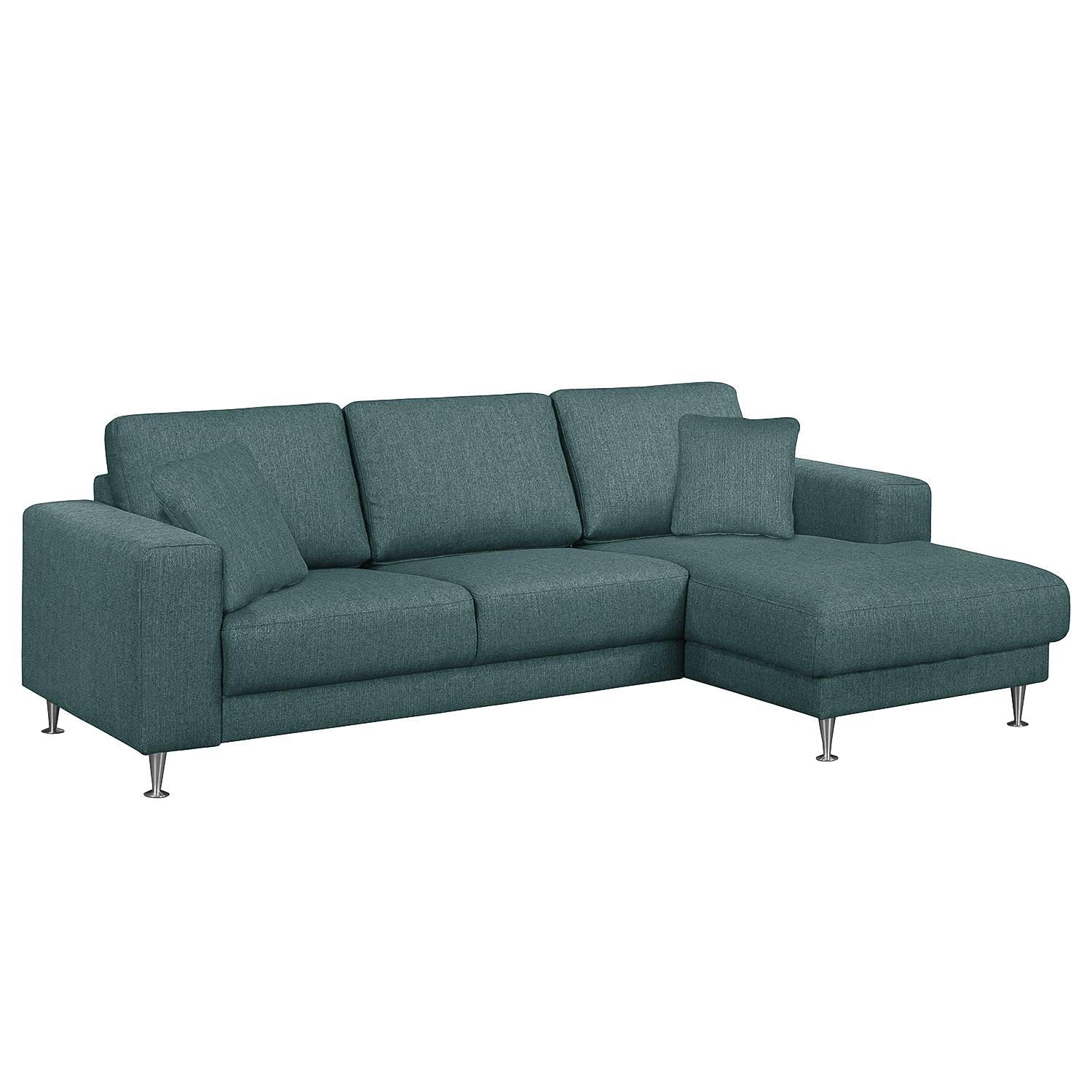 home24 Fredriks Ecksofa Arietta II 2-Sitzer Schiefer Strukturstoff 235x85x150 cm