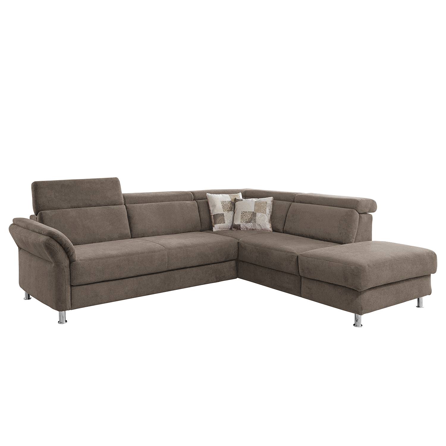 home24 Fredriks Ecksofa Calang Cubanit Webstoff 267x97x228 cm (BxHxT) mit Schlaffunktion/Bettkasten Modern