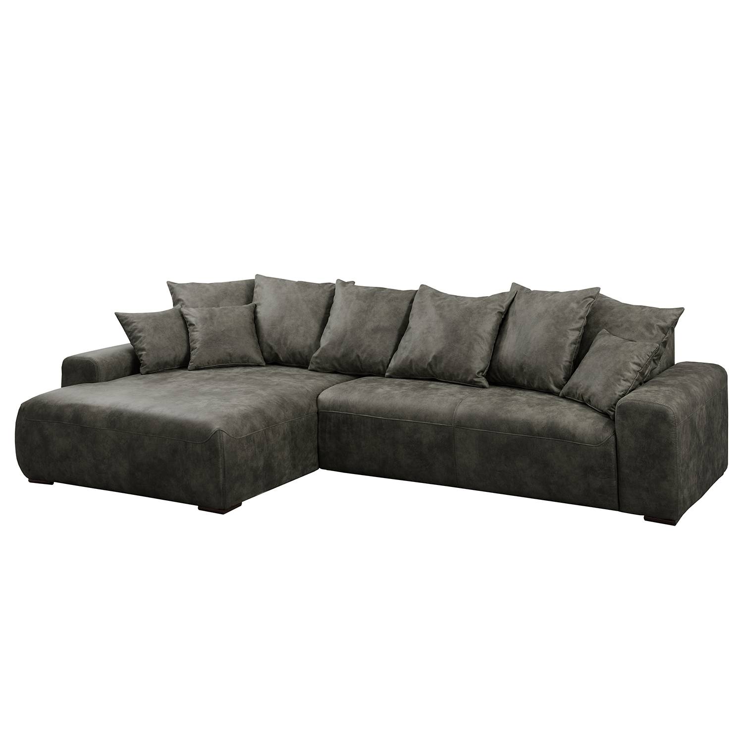goedkoop Hoekbank Glendive antieke leerlook Longchair vooraanzicht links Licht antracietkleurig ars manufacti