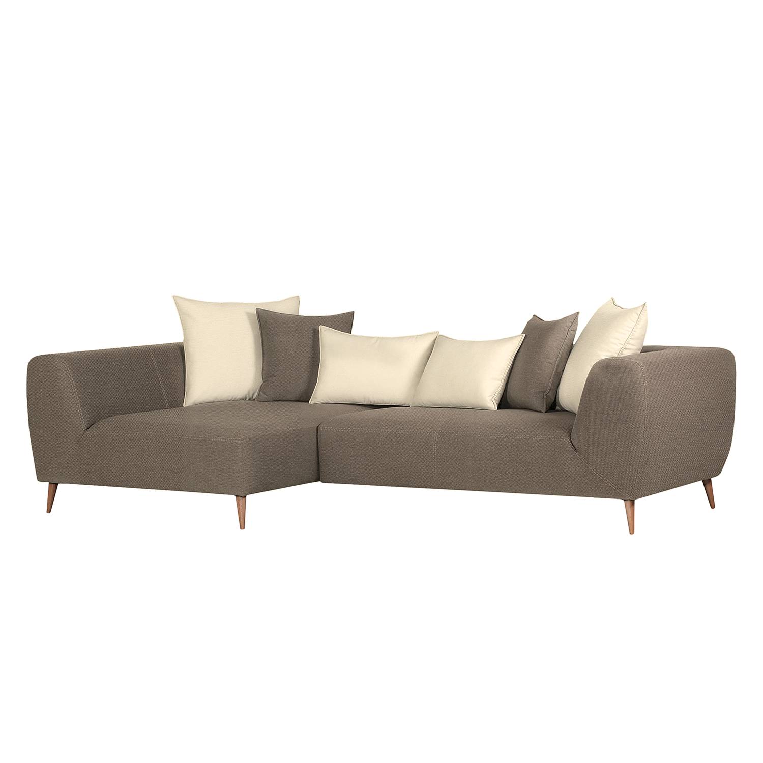 Ecksofa Goodluck Webstoff Taupe
