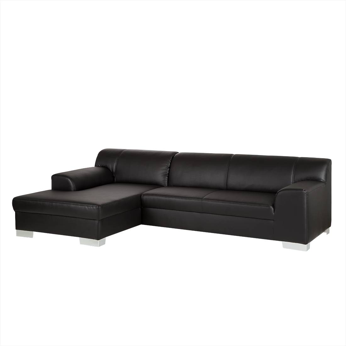 goedkoop Hoekbank Hampton Kunstleer longchair vooraanzicht links Met slaapfunctie Home Design
