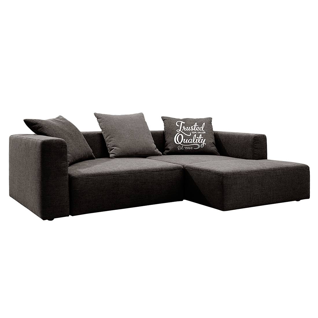 goedkoop Hoekbank Heaven Casual longchair vooraanzicht rechts Met slaapfunctie Stof TCU4 vintage brown Tom Tailor
