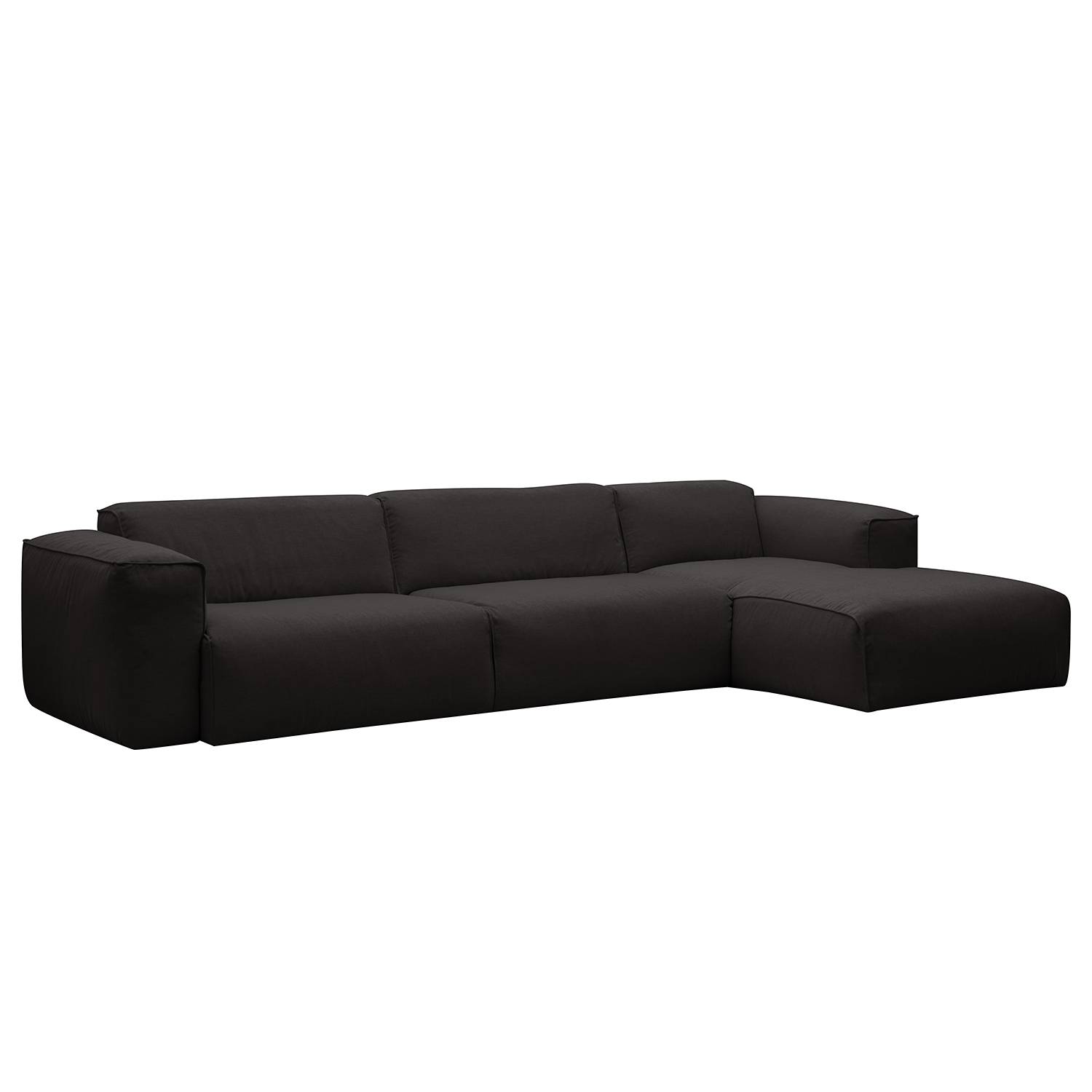 home24 Studio Copenhagen Ecksofa Hudson I Anthrazit Webstoff 328x71x173 cm