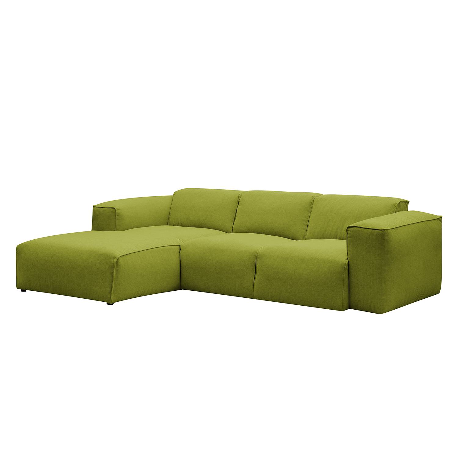 goedkoop Hoekbank Hudson III geweven stof longchair vooraanzicht links Stof Anda II Groen Studio Copenhagen