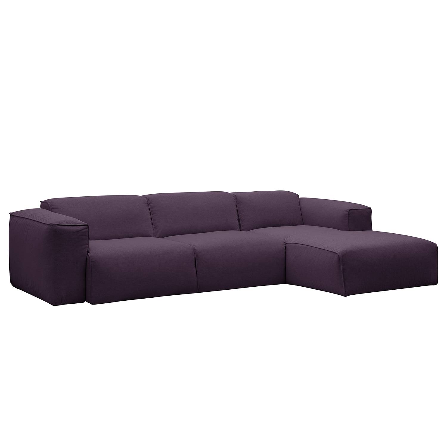 home24 Studio Copenhagen Ecksofa Hudson IV Violett Webstoff 295x71x173 cm (BxHxT) Skandi