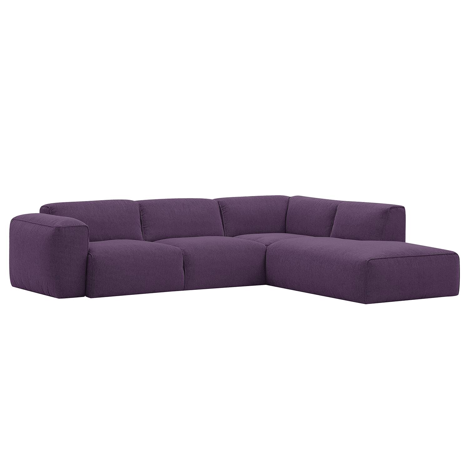 home24 Studio Copenhagen Ecksofa Hudson IX Violett Webstoff 292x71x231 cm (BxHxT) Skandi