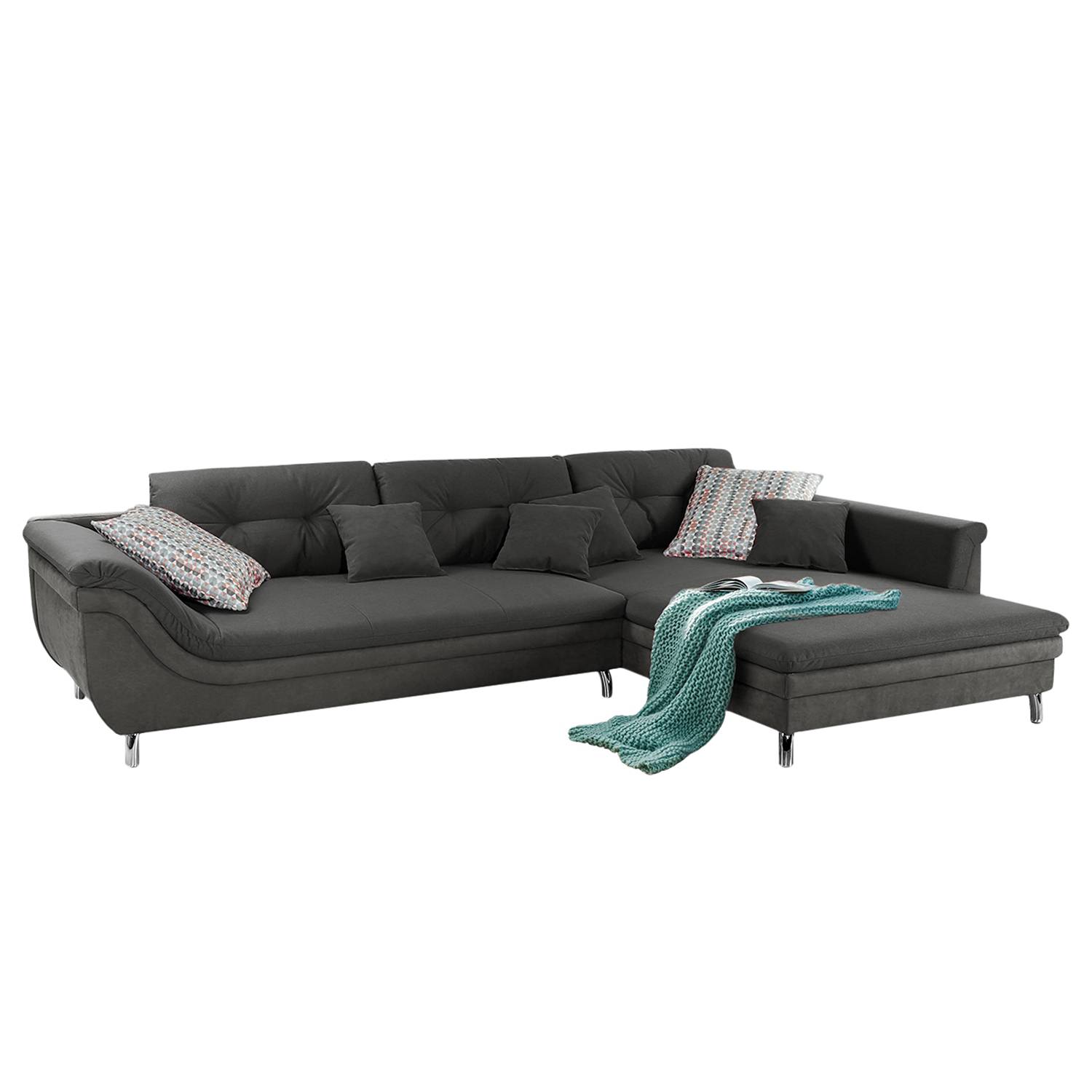 goedkoop Hoekbank Kintom vlakweefsel Ottoman vooraanzicht rechts Peperkleurig Home Design