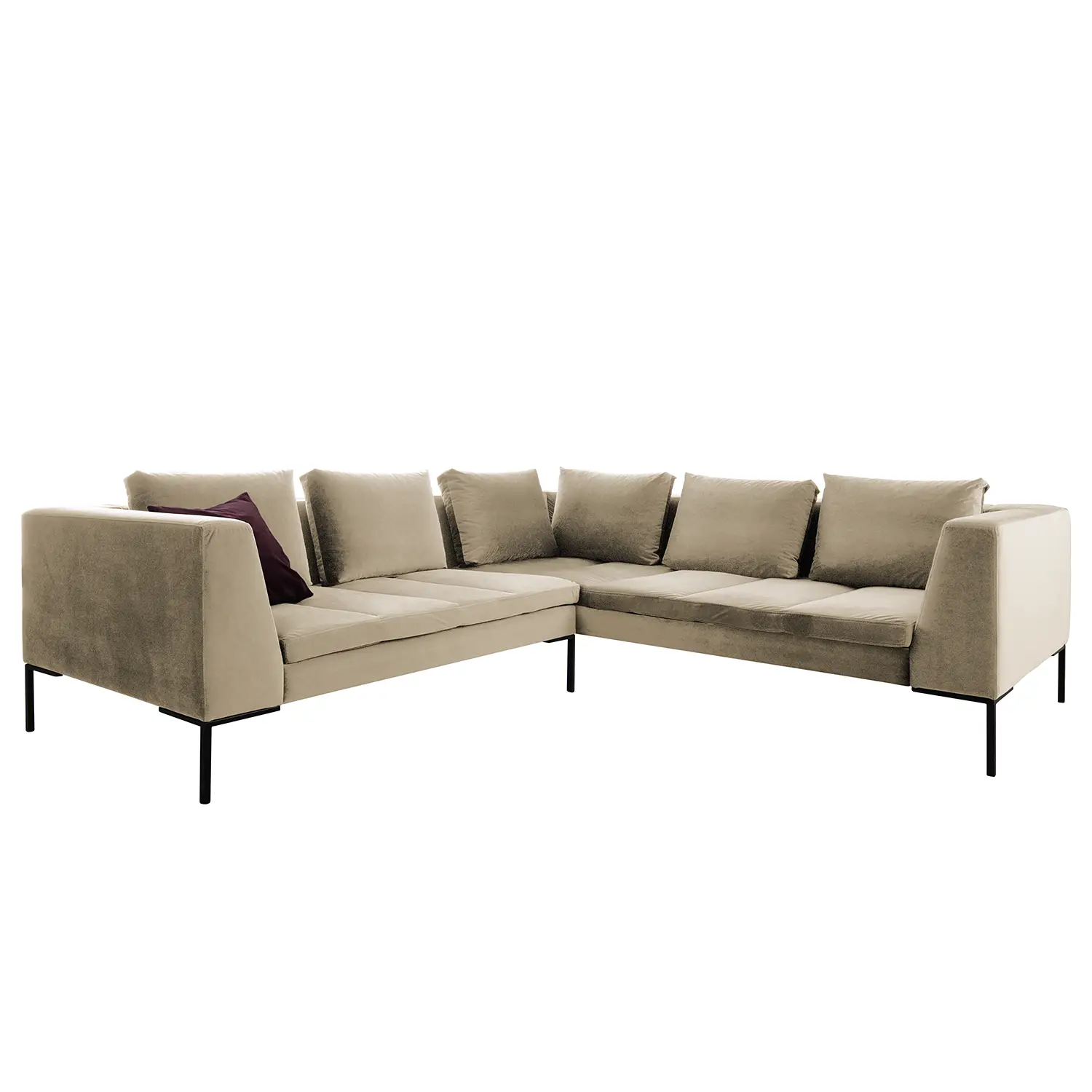 L Ecksofa MADISON Rundecke mit