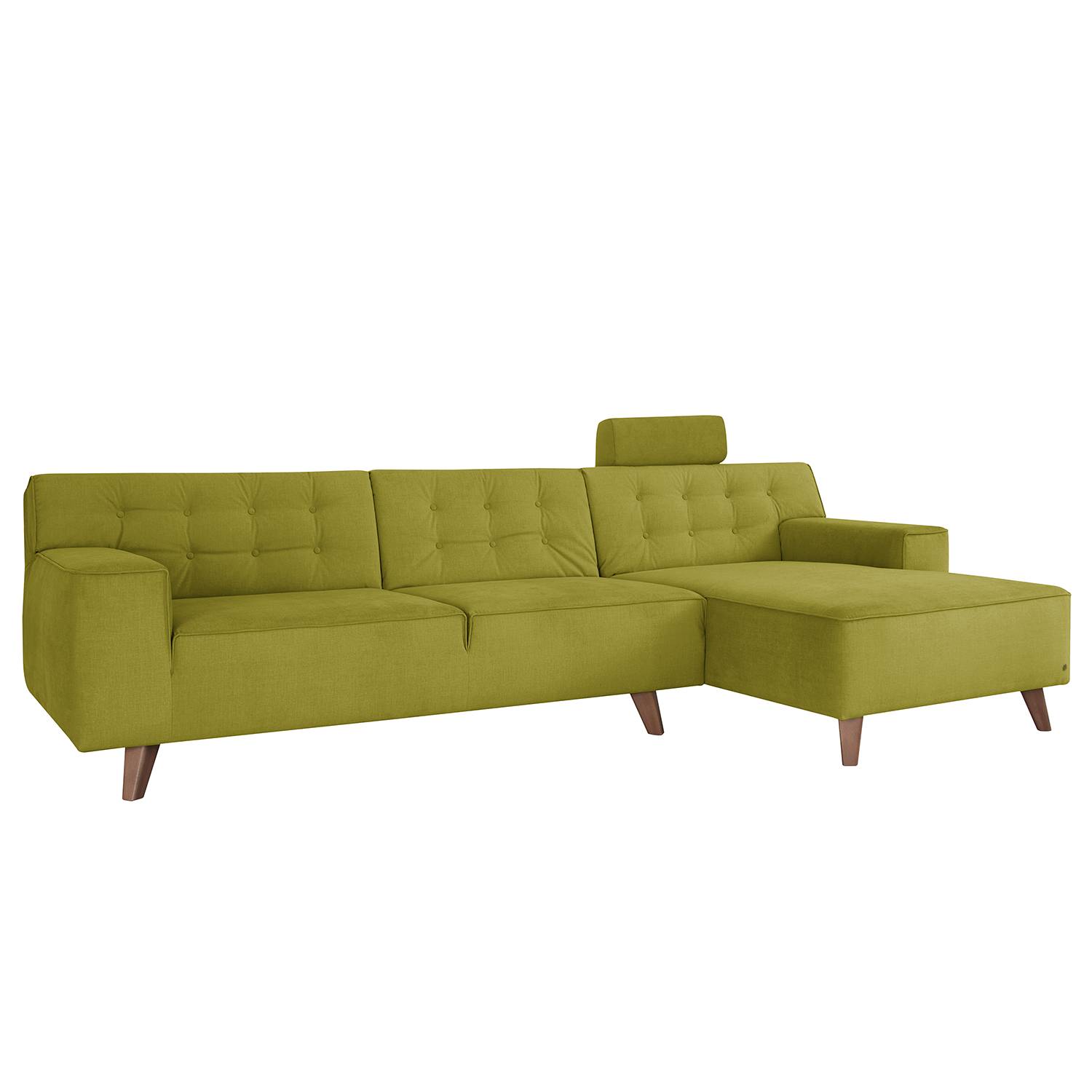 home24 Tom Tailor Ecksofa Nordic Chic III Sanfgelbgold Mikrofaser 286x97x151 cm