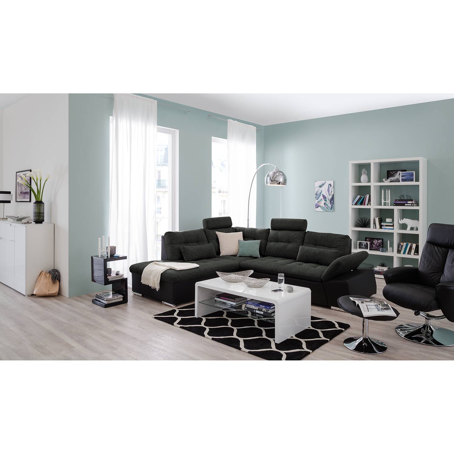 home24 Ecksofa Puntiro (mit Schlaffunktion)