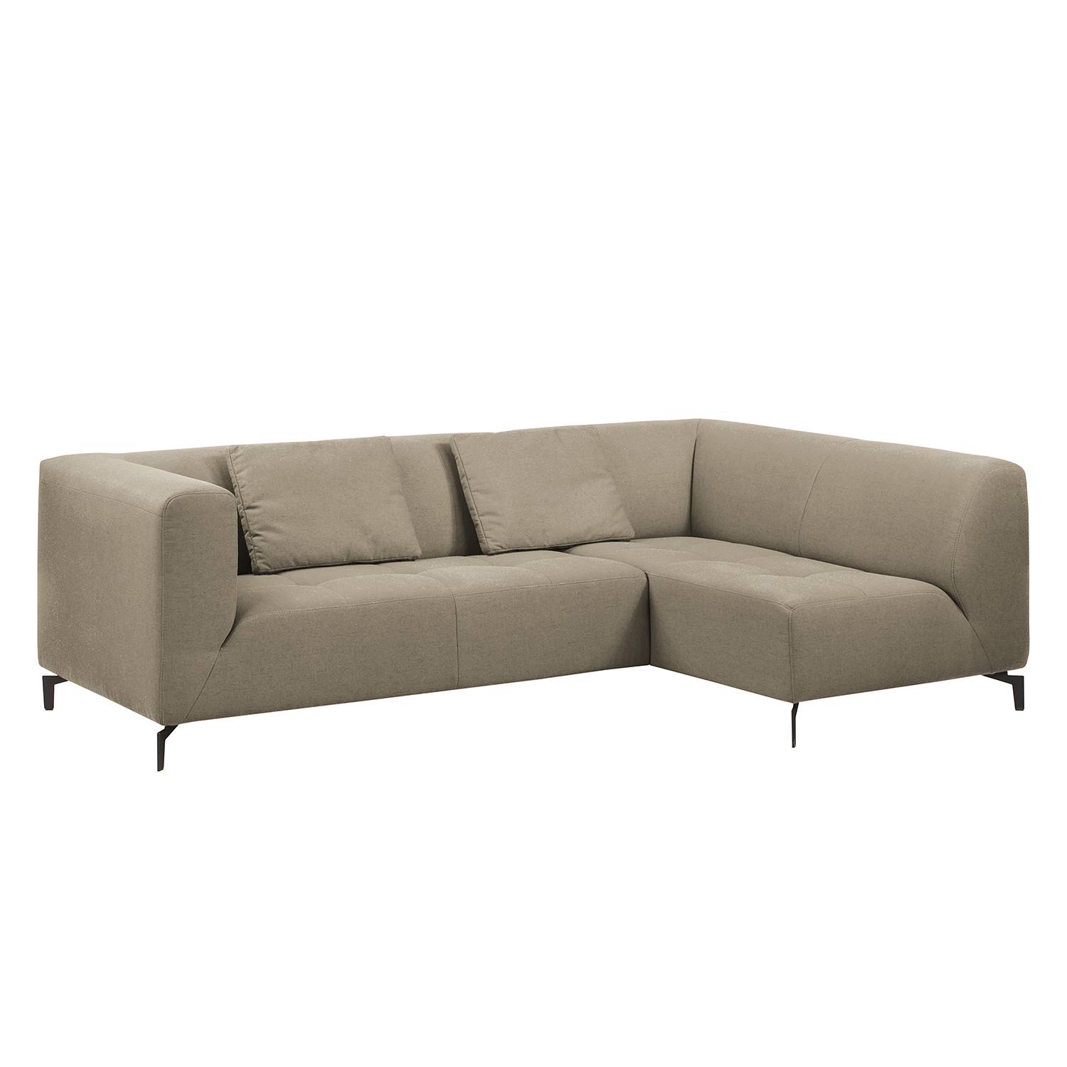 home24 Fredriks Ecksofa Rosewood Beige Webstoff 260x80x166 cm