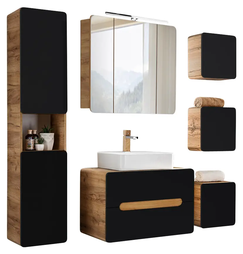 Badm枚bel Komplett-Set Keramik-Becken mit