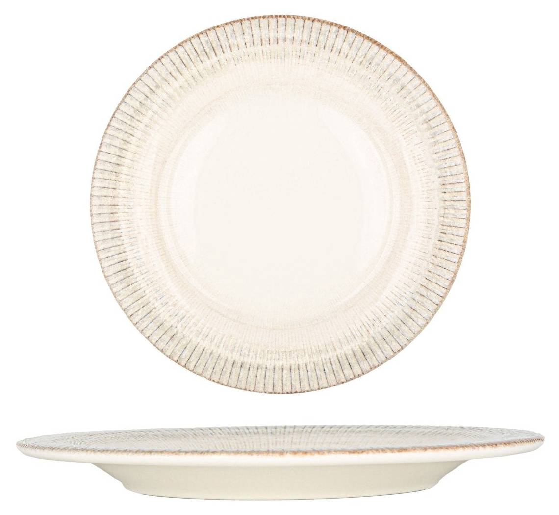 Bonna Omnia Dessertteller Set – Porzellan, 23 Cm, 6 Stück, Mikrowellen- & Ofenfest, Spülmaschinengeeignet, Horeca-Qualität