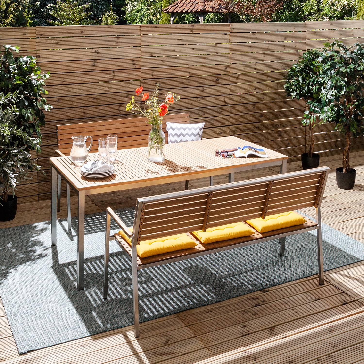 home24 Gartenbank Teakline Exklusiv