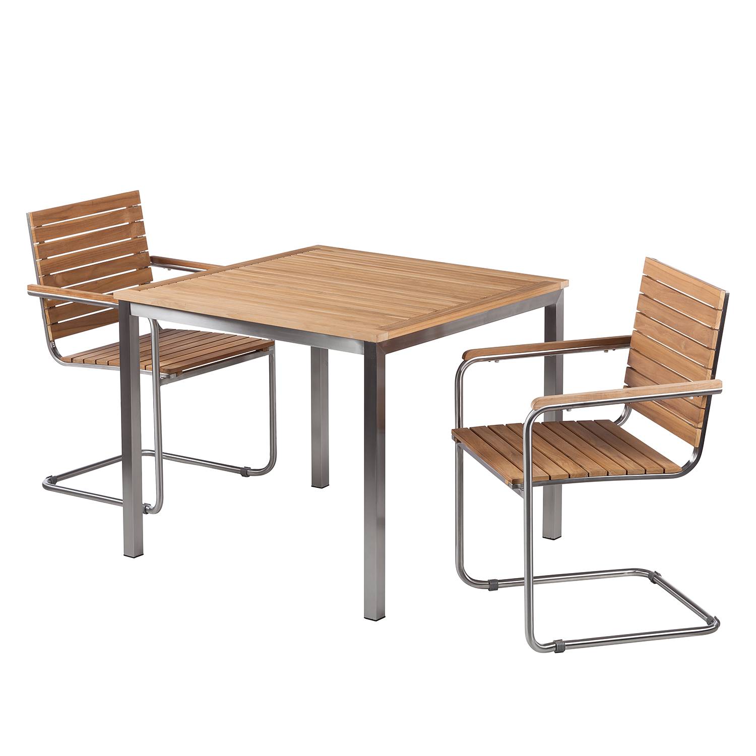 Set 3 Mobili Da Giardino In Vimini PE Intrecciato A Mano - Tavolino In Vetro Temperato E 2 Sedie Con Cuscini Morbidi, Stile Bohémien, Per Balcone, Patio E Piscina - 2