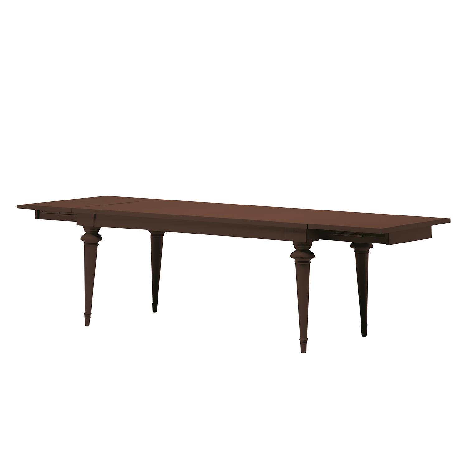 home24 Maison Belfort Esstisch Azjana Massivholz Pinie Ausziehbar Braun 182x76x90 cm (BxHxT) Landhaus für 10-12 Personen