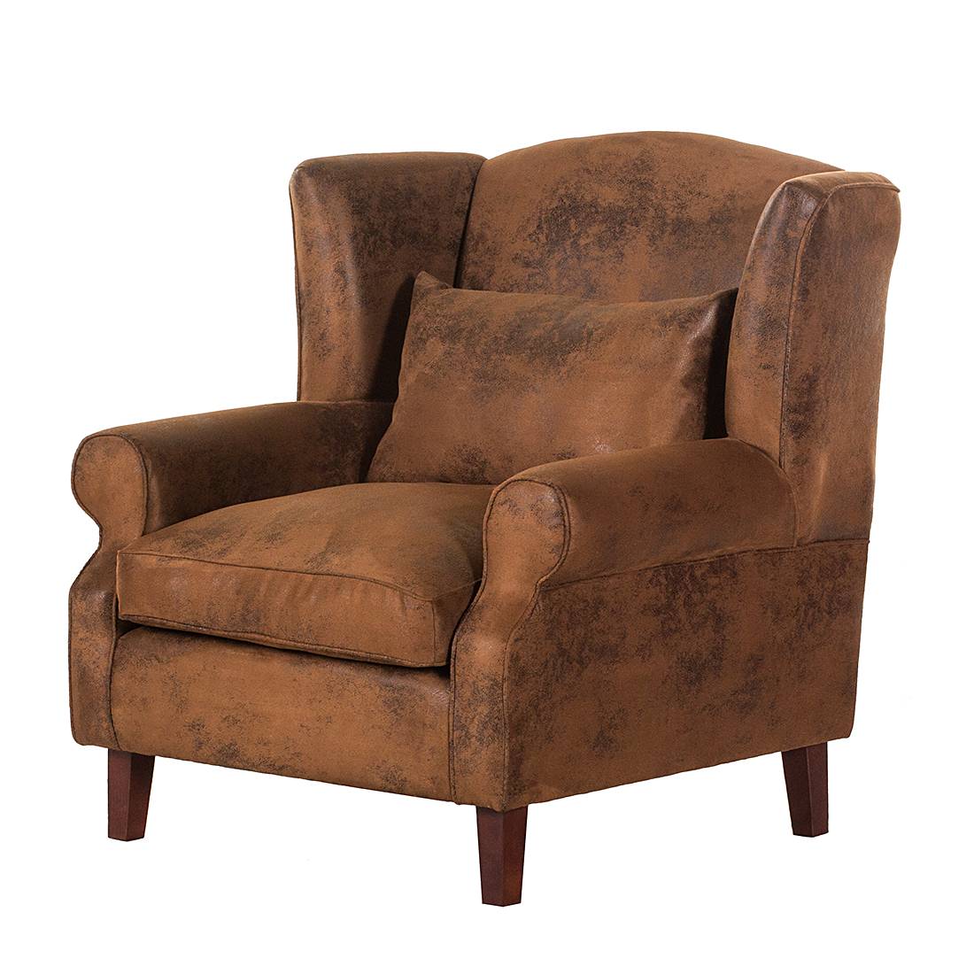 Poltrona Moderna HOME DECO FACTORY Hd7163 – Marrone, Struttura In Ferro, Imbottita