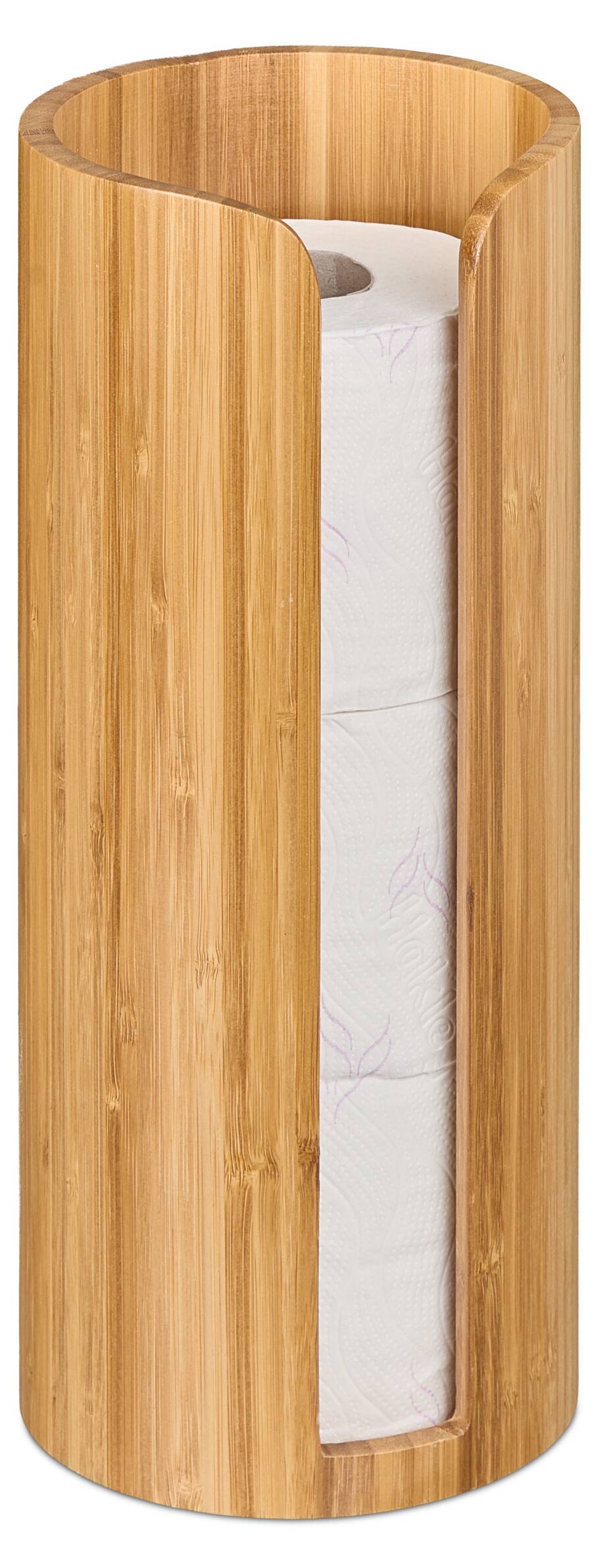 Toilettenpapier Aufbewahrung Mit Bambusdeckel - Organizer Korb Fr 12  Rollen Beige Wei