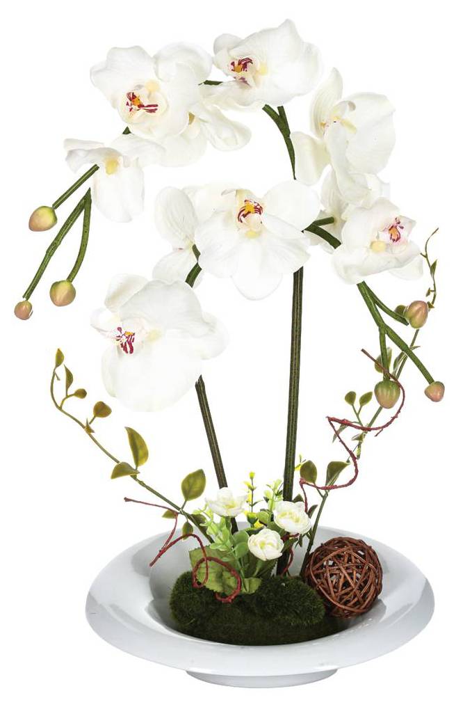 Bouquet de fleurs orchidées papillon artificielles, bonsaï, fausse fleur avec Pot, décoration de meubles de maison – acheter aux petits prix dans la boutique en ligne