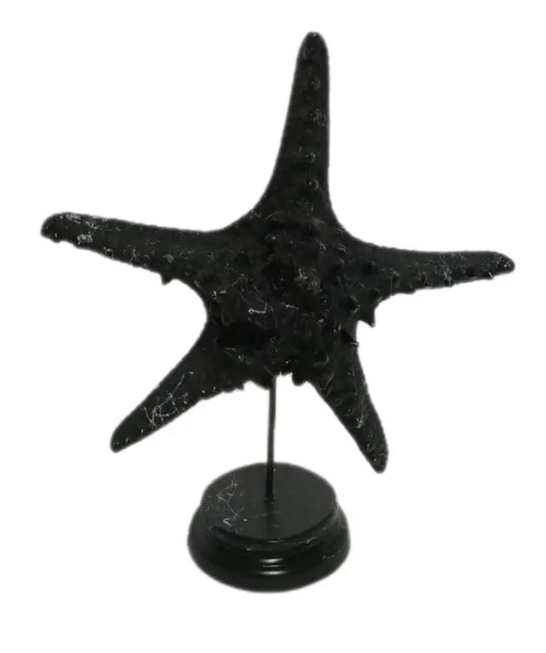 Skulptur Schwarz Stern Marmoroptik
