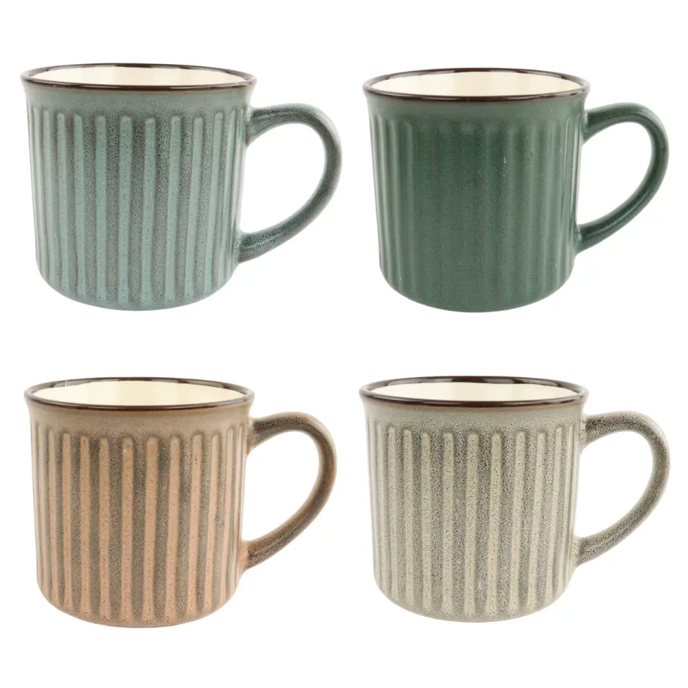 Kaffeetassen mit Ohr 4er Keramik Set