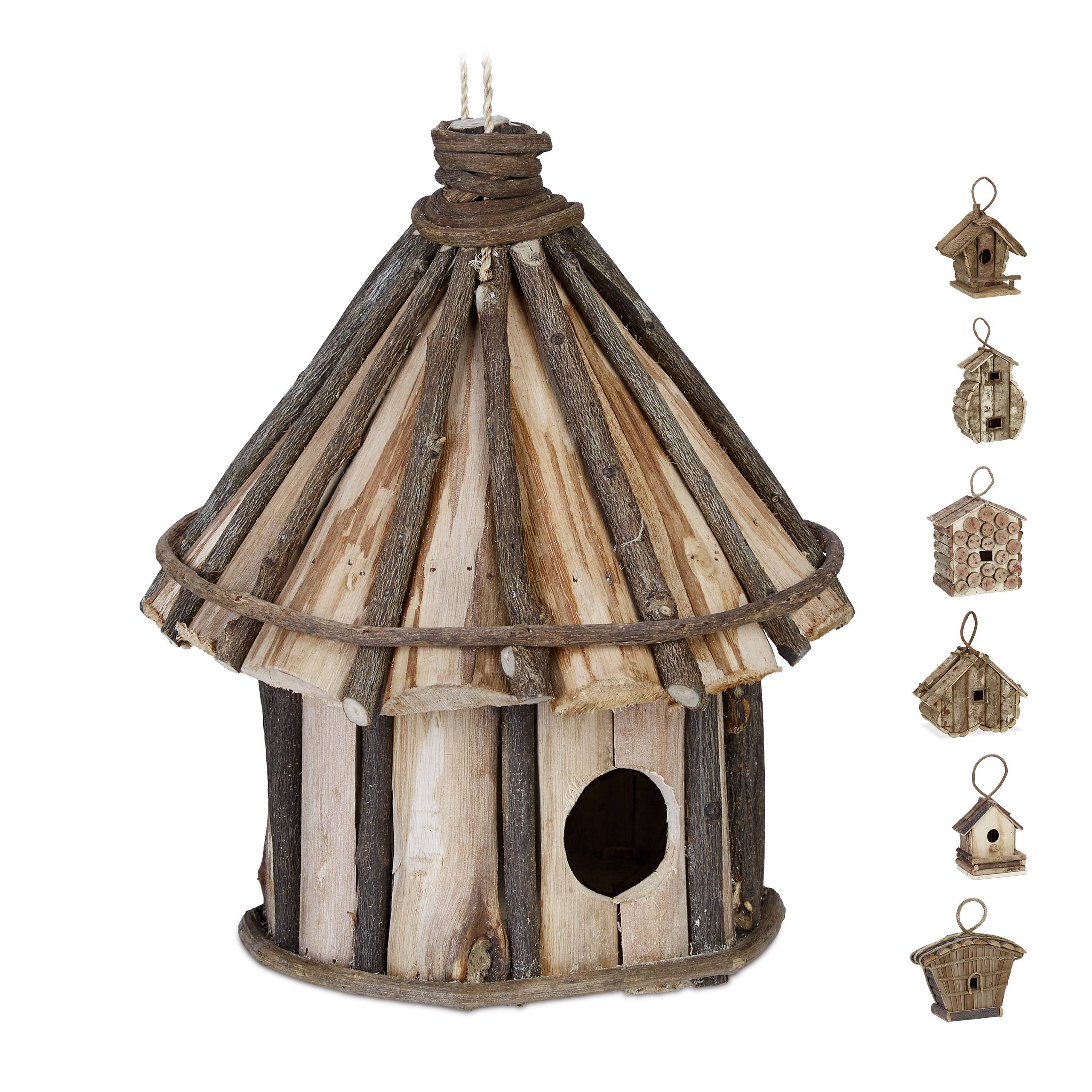 Hängendes Vogelhaus Landhaus-Design – Aus Zedernholz, Für Kleine Vögel, 20 Cm Hoch, Mit Reinigungstür