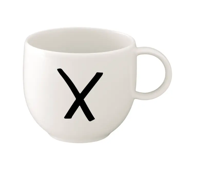 Kaffeebecher Letters X