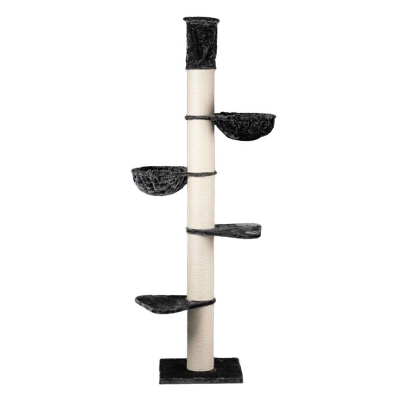 Kratzbaum Turm Mit Fensterplatz – 133 Cm Hoch, 5 Ebenen, Modernes Katzenmöbel